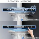 SNDOAS Wall Mount Range Hood 30 inch with Touch and Gesture Sensing Control,Chimney-Style Stainless Steel Range Hood,Vent Hood 30 inch Ducted/Ductless Convertible Kitchen Hood,Baffle Filters