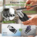 WETIE Cold Press Juicer, Powerful Juicer Machines with Adjustable Juicing Pressure, 99% High Juice Yield, Quiet Slow Masticating Juicer with Touch Screen, 3.54'' Feed Chute, Easy to Clean with Brush