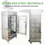 HayWHNKN Vertical Low LPG Gas Rotisserie Oven Stainless Steel Rotary Chicken Roaster Machine with Adjustable Temperature 50°C-250°C for Commercial Home Use 110V