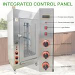 HayWHNKN Vertical Low LPG Gas Rotisserie Oven Stainless Steel Rotary Chicken Roaster Machine with Adjustable Temperature 50°C-250°C for Commercial Home Use 110V