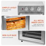 OLIXIS Air Fryer Toaster Oven Combo, 16.9QT Oven Countertop 5 Functions in 1, 4 Accessories Included, Stainless, Up to 450°F