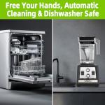 OMMO Blender for Smoothies: 1800W Peak Blenders for Kitchen, 68oz BPA-Free Pitcher, Timer & Speed Control, 6 Stainless Steel Blades, Dishwasher Safe Blender for Ice Crush/Smoothies/Frozen Drinks/Black