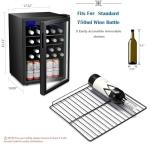 Compact 24-Bottle Wine Cooler with Glass Door