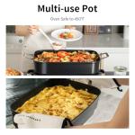 Slow Cooker 10-Quart - PFOA-Free Ceramic Coating, Oven Safe to 450°F | Keep Warm Function for Large Family Gatherings (Includes Silicone Spoon)