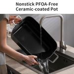 Slow Cooker 10-Quart - PFOA-Free Ceramic Coating, Oven Safe to 450°F | Keep Warm Function for Large Family Gatherings (Includes Silicone Spoon)