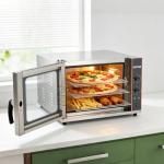 Garvee Commercial Convection Oven Countertop, 68L/60Qt, 1750W Toaster, 4-Tier Electric Oven w/Front Glass Door, Trays Wire Racks Clip Gloves, 120V