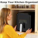 Simple Deluxe 12-in-1 Air Fryer 7.5 Qt, Digital Preset & DIY Function Airfryer with Visible Window, Nonstick and Dishwasher-Safe Basket, Chicken, Fries, Fish, Tart, Cake, DIY, Black