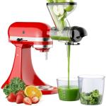 FOCOllK Masticating Juicer Attachment for KitchenAid Stand Mixer - Cold Press Dual Feed Chute Accessory, Slow Juicing Parts for Fruits & Vegetables