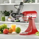 FOCOllK Masticating Juicer Attachment for KitchenAid Stand Mixer - Cold Press Dual Feed Chute Accessory, Slow Juicing Parts for Fruits & Vegetables
