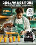 WantJoin Professional Blender, 68oz Commercial Blender for kitchen Max 1800W High Power Home and Commercial with Timer, Smoothie Maker 2200ml for Crushing Ice, Frozen Dessert, Soup,fish