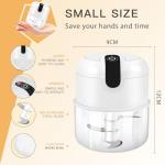 EASYSPEED Electric Garlic Chopper 1Cup, Mini USB Charging Wireless Food Processor with 304 Stainless Steel, 2 Sharp Blades, Portable Kitchen Meat Grinder for Onion, Garlic, Ginger, Chili
