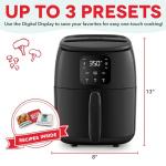 DASH Tasti-Crisp™ Electric Air Fryer Oven, 2.6 Qt., Black – Compact Air Fryer for Healthier Food in Minutes, Ideal for Small Spaces - Auto Shut Off, Digital, 1000-Watt