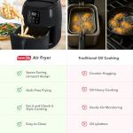 DASH Tasti-Crisp™ Electric Air Fryer Oven, 2.6 Qt., Black – Compact Air Fryer for Healthier Food in Minutes, Ideal for Small Spaces - Auto Shut Off, Digital, 1000-Watt