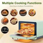 ROBAM Toaster Air Fryer Oven Combo, Countertop Convection Cooker with Bake & Fry, 1.2 Cu.Ft Large Capacity Combi Steam Oven, 32 Preset Recipes, Smart Touch Precise Temp Control, Multi-Stage (Green)