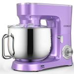 COOKLEE Stand Mixer, 9.5 Qt. 660W 10-Speed Electric Kitchen Mixer with Dishwasher-Safe Dough Hooks, Flat Beaters, Wire Whip & Pouring Shield Attachments for Most Home Cooks, Lavender