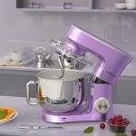 COOKLEE Stand Mixer, 9.5 Qt. 660W 10-Speed Electric Kitchen Mixer with Dishwasher-Safe Dough Hooks, Flat Beaters, Wire Whip & Pouring Shield Attachments for Most Home Cooks, Lavender
