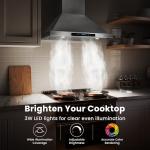 36" Stainless Steel Wall Mount Range Hood