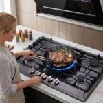 Gas Cooktop 30 Inch, Built-in 5 Burners Gas Stovetop Stainless Steel LPG/NG Convertible Gas Stove Dual Fuel Sealed Gas Cooktop - Black