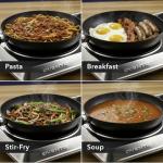 OVENTE Countertop Infrared Double Burner, 1700W Electric Hot Plate and Portable Stove with 7.75" and 6.75" Ceramic Glass Cooktop, 5 Level Temperature Setting and Easy to Clean Base, Silver BGI102S