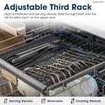 SHARP Slide-In Dishwasher, Stainless Steel Finish, 24" Wide, Soil Sensors, Premium White LED Interior Lighting, Smooth Glide Rails, Heated Dry Option, Responsive Wash Cycles, Power Wash Zone