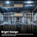 SHARP Slide-In Dishwasher, Stainless Steel Finish, 24" Wide, Soil Sensors, Premium White LED Interior Lighting, Smooth Glide Rails, Heated Dry Option, Responsive Wash Cycles, Power Wash Zone