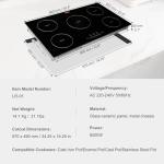 VEVOR Electric Cooktop, 5 Burners, 36'' Induction Stove Top, Built-in Magnetic Cooktop 9200W, 9 Heating Level Multifunctional Burner, LED Touch Screen w/Child Lock & Over-Temperature Protection