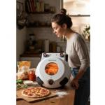 NutriChef Electric Pizza Oven | 1200W Countertop Pizza Maker with Temperature Control & Thermometer | Viewing Window for Precise Cooking | Heats up to 800˚F | Easy to Clean Non-Stick Coating | White