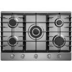 Gas Cooktop 30 inch with 5 Sealed Burners, Stainless Steel Built-in Stove Top, NG/LPG Convertible, Dishwasher Safe Cast Iron Grates, 38K BTU