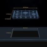 Gas Cooktop 30 inch with 5 Sealed Burners, Stainless Steel Built-in Stove Top, NG/LPG Convertible, Dishwasher Safe Cast Iron Grates, 38K BTU