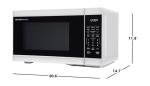 SHARP Countertop Microwave Oven with Removable 12.4" Carousel Turntable, 1000 Watt, 1.1 Cubic Feet, White