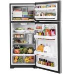 GE 17.5 Cu. Ft. Top Freezer Refrigerator in Fingerprint Resistant Stainless Steel