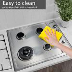 Karinear 24 Inch Gas Cooktop - 4 Burner Stainless Steel Gas Hob, NG/LPG Dual Fuel with Thermocouple Protection for Apartments (Includes Pressure Regulator)