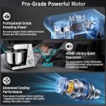 Stand Mixer Body with Stainless Steel Cladding Pro-Grade Powerful Kitchen Mixer for Baking Bread Dough Cake 10+p Speed Tilt-Head Electric Food Mixer With 6.5QT Bowl Dough Hook Wire Whisk Flat Beater