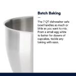 Kenwood Chef Titanium Kitchen Machine, Stainless Steel - 7 qt - Kitchen Mixer - 800W Motor & Electronic Variable Speed Control - Includes Dishwasher-Safe Work Bowl & Three Mixing Tools