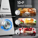 Stand Mixer Body with Stainless Steel Cladding Pro-Grade Powerful Kitchen Mixer for Baking Bread Dough Cake 10+p Speed Tilt-Head Electric Food Mixer With 6.5QT Bowl Dough Hook Wire Whisk Flat Beater