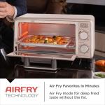BLACK+DECKER Crisp ‘n Bake™ PRO 4-Slice Air Fry Toaster Oven, Countertop Oven with 5 Cooking Functions, Fits 10” Pizza or 9” Pan, 30-Minute Timer, Stainless Steel Accents