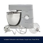 Kenwood Chef Titanium Kitchen Machine, Stainless Steel - 7 qt - Kitchen Mixer - 800W Motor & Electronic Variable Speed Control - Includes Dishwasher-Safe Work Bowl & Three Mixing Tools