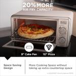 BLACK+DECKER Crisp ‘n Bake™ PRO 4-Slice Air Fry Toaster Oven, Countertop Oven with 5 Cooking Functions, Fits 10” Pizza or 9” Pan, 30-Minute Timer, Stainless Steel Accents