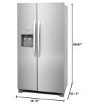 Frigidaire 36.1 in. 22.3 cu. ft. Counter Depth Side-by-Side Refrigerator in Stainless Steel