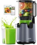Cold Press Juicer, Aeitto 5.3" Extra Wide Feed Chute, Juicer Machines for Whole Vegetables & Fruits, 1.7L Large Capacity, High Juice Yield,Slow Masticating Juice Extractor,Self Feeding,Easy to Clean