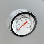 Multi-Functional Outdoor Pizza Oven,2-Layer Pellet Pizza Oven Movable Pizza Maker for Backyard, Patio & Outdoor Kitchen, Stainless Steel Kiln-Style Vertical Charcoal Pizza Oven Silver,4 Wheel