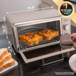 BLACK+DECKER Crisp ‘n Bake™ PRO 4-Slice Air Fry Toaster Oven, Countertop Oven with 5 Cooking Functions, Fits 10” Pizza or 9” Pan, 30-Minute Timer, Stainless Steel Accents