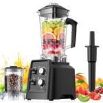 Blender, 1800W Blender with Grinder - 6-Blade Professional Smoothie Blenders for Kitchen, Crushes Ice, Self-Cleaning, 68oz & 20oz Jars Dishwasher Safe, for Baby Food, Nut Butter
