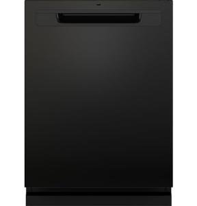 GE GDP670SGVBB 24″ Built-In Top Control Dishwasher with Stainless Steel Interior, 3rd Rack, Bottle Jets, 45 dBA – Black