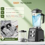 Blender, 1800W Blender with Grinder - 6-Blade Professional Smoothie Blenders for Kitchen, Crushes Ice, Self-Cleaning, 68oz & 20oz Jars Dishwasher Safe, for Baby Food, Nut Butter