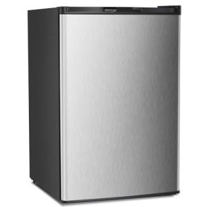 Antarctic Star Upright Freezer 3.0 Cu.ft, Compact Mini Freezer with Reversible Single Door, Temperature Control, Removable Shelves, Small freezer Stainless Steel for Dorms Home Office, Silver
