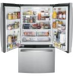 GE PROFILE 21.9 cu. ft. Counter Depth French Door Refrigerator w/Internal Dispenser in Fingerprint Resistant Stainless