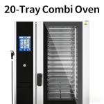 Commercial Combi Oven - Countertop Convection and Steam with Self-Cleaning for Restaurant and Bakery, Energy Efficient Digital Combi Oven with 100-Recipe Memory