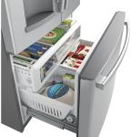 GE PROFILE 21.9 cu. ft. Counter Depth French Door Refrigerator w/Internal Dispenser in Fingerprint Resistant Stainless