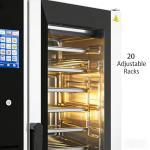 Commercial Combi Oven - Countertop Convection and Steam with Self-Cleaning for Restaurant and Bakery, Energy Efficient Digital Combi Oven with 100-Recipe Memory